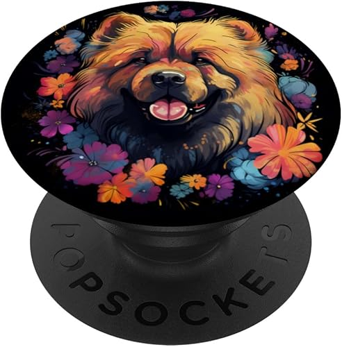 Colorful Chow Chow watercolor Pet Dog Mom Chow Chow PopSockets Standard PopGrip