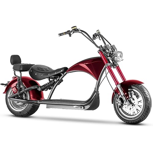 eAhora M1P [2025 Upgraded] 37Mph 2000W Electric Motorcycle for Adults DOT Approved, 40Miles 60V 30ah Lithium Battery, 12in Vacuum Tires Full Suspension for Urban Commuting, Electric Moped