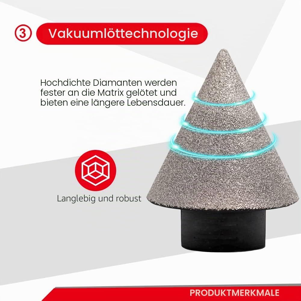 DT-DIATOOL Diamant-Anfas-Bits – Diamant-Senkbohrer 35 mm zum Vergrößern und Formen vorhandener Löcher in Granit, Marmor, Feinsteinzeug, M14-Gewinde