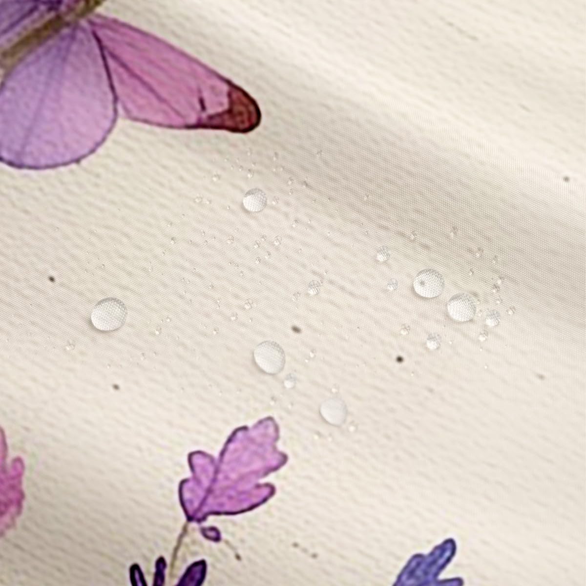 Erosebridal Purple Lavender Shower Curtain 72" Wx78 L Spring Watercolor Flowers Butterfly Bathroom Curtain for Kids Girls Aesthetics Garden Floral Bath Curtain Rustic Farmhouse Bathroom Accessories