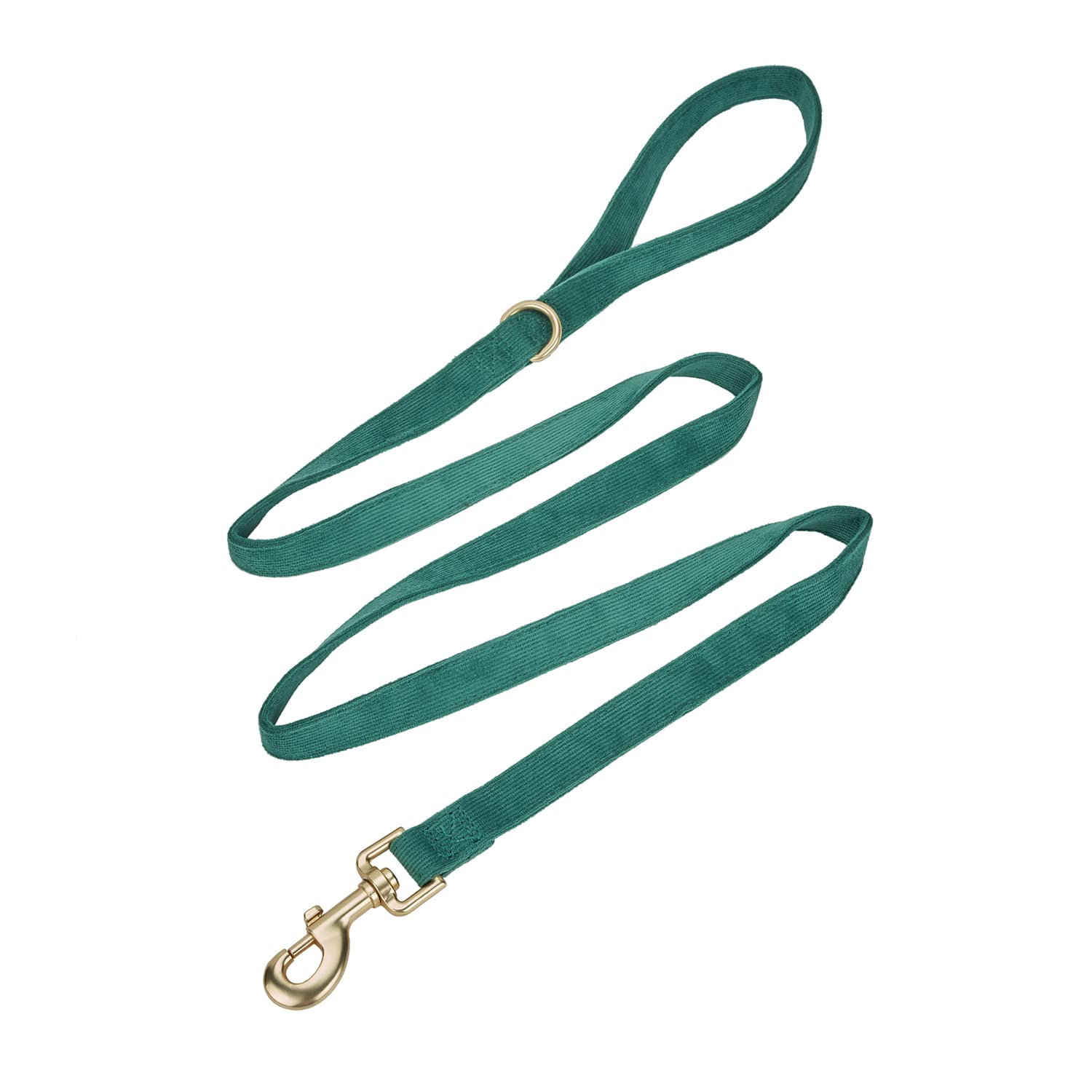 YUDOTE Soft Corduroy Dog Lead Small,Bottle Green