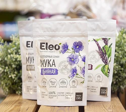 Miniatura 2 de Eleo Harina de linaza Siberiana totalmente natural, sin gluten, 150 g  5.29 oz
