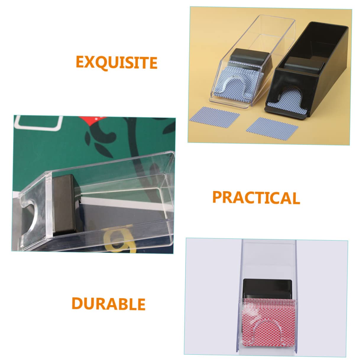Distributore di Carte da Gioco Portatile 1 Pz in Acrilico | Uso per Scacchi e Giochi di Famiglia, Struttura Heavy-duty Bordi Arrotondati, Finitura Resistente