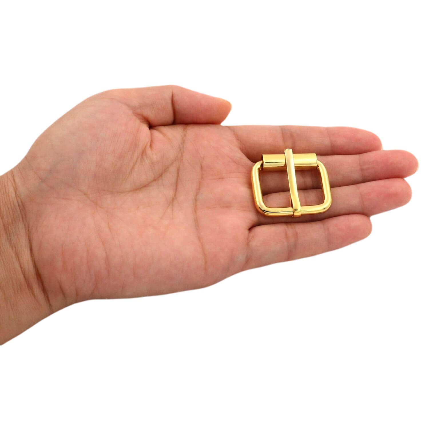 BIKICOCO Roller Buckle, 1 x 3/4 Inch Heel Rolling Bar Buckles for Bags Leather Webbing Straps Gold - Pack of 20 - Image 3