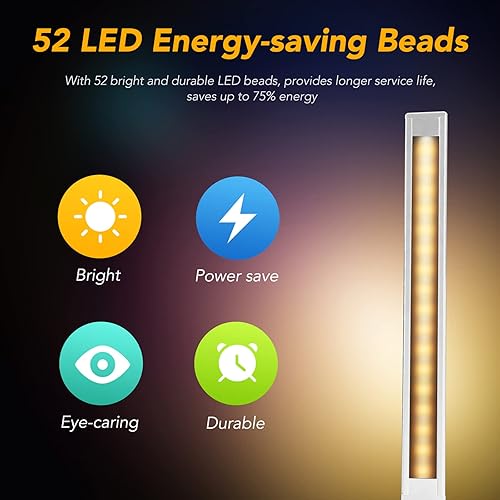 Miniatura 3 de Lámpara de escritorio LED, lámpara de escritorio con puerto de carga USB, 5 modos de color, 10 brillo, luz natural, lámpara de lectura para el