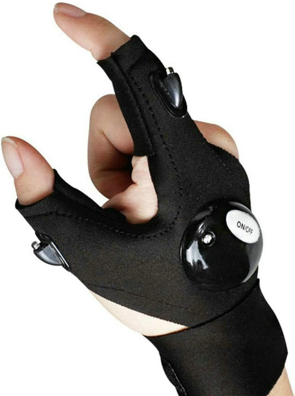 RexRod LED Flashlight Gloves Gifts for Men Dad Father Husband and Women, Hand Free Lighting Glove with Adjustable Strap for Night Fishing Running Working Repairing and Car Gadgets Idea