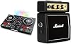 Numark Party Mix - DJ Controller with Party Lights, 2-Deck Mixer, Audio Interface and USB Connectivity Serato DJ Lite & Marshall MS2 Micro Amp - Black
