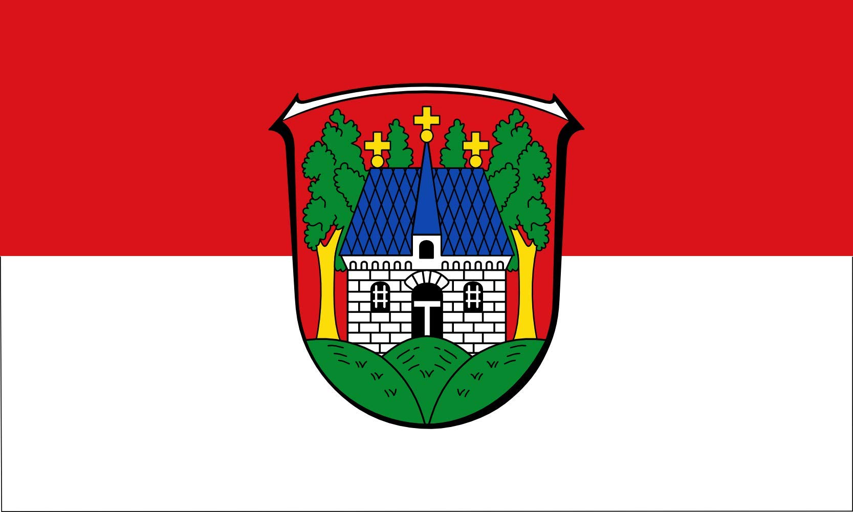 Drapeau Waldkappel grand format : pavillon de la ville pour mairies et cérémonies