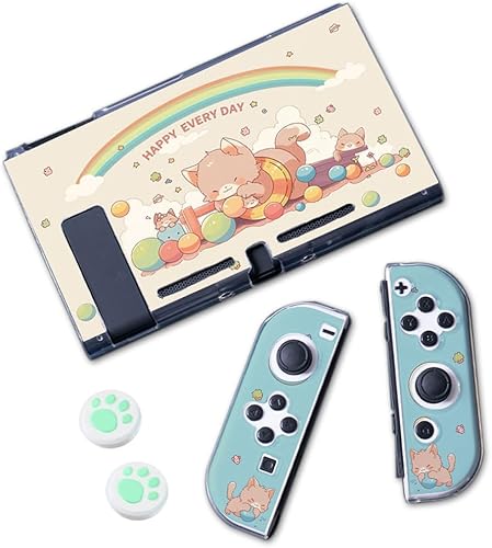 PERFECTSIGHT Funda protectora compatible con Nintendo Switch Funda antiarañazos a prueba de golpes para NS Switch y Joy-Con, bonita funda rígida