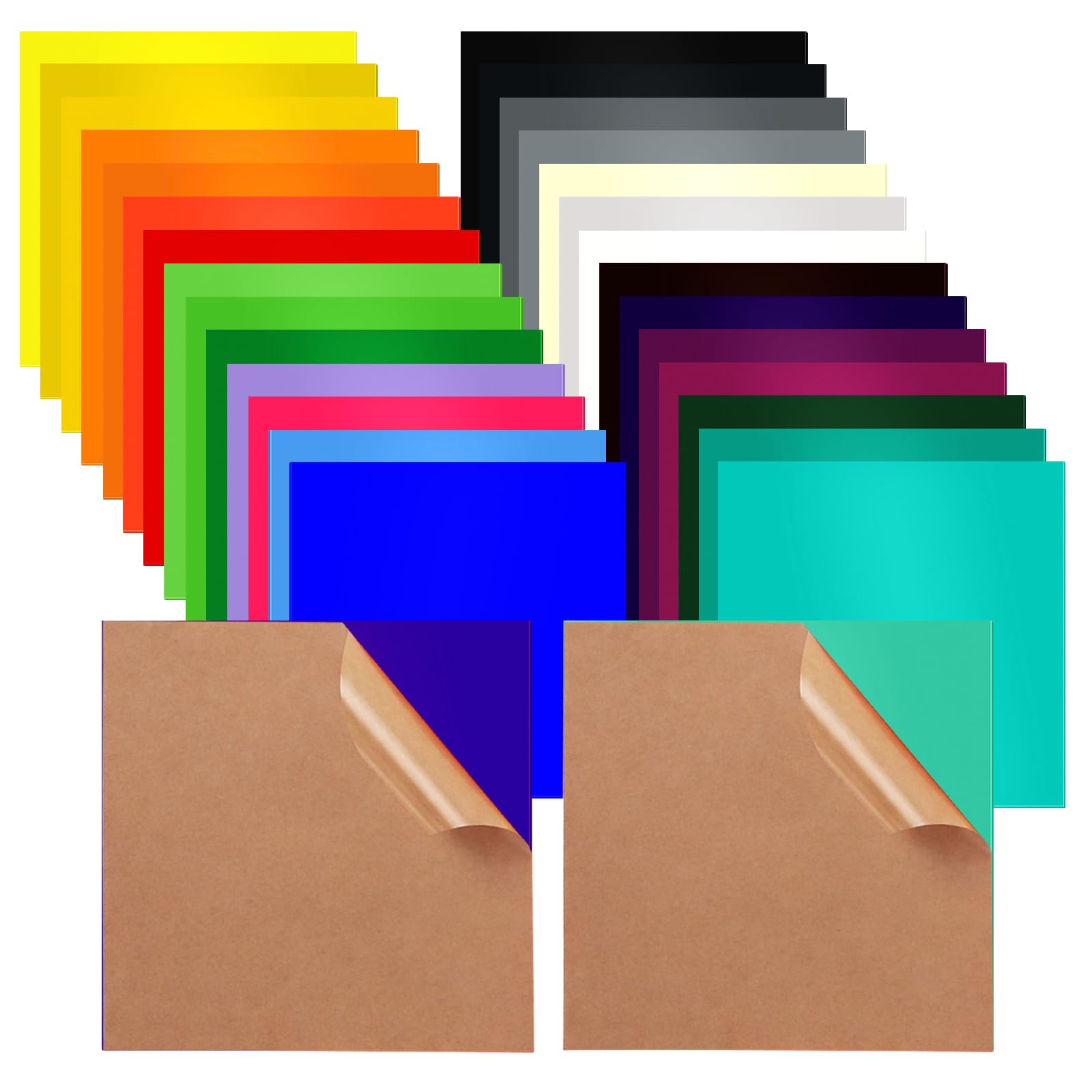 Placas acrílicas multicolores, placa de plástico acrílico, materiales de corte láser y grabado, placas de corte láser de colores para carteles impresos, manualidades y proyectos de bricolaje (30