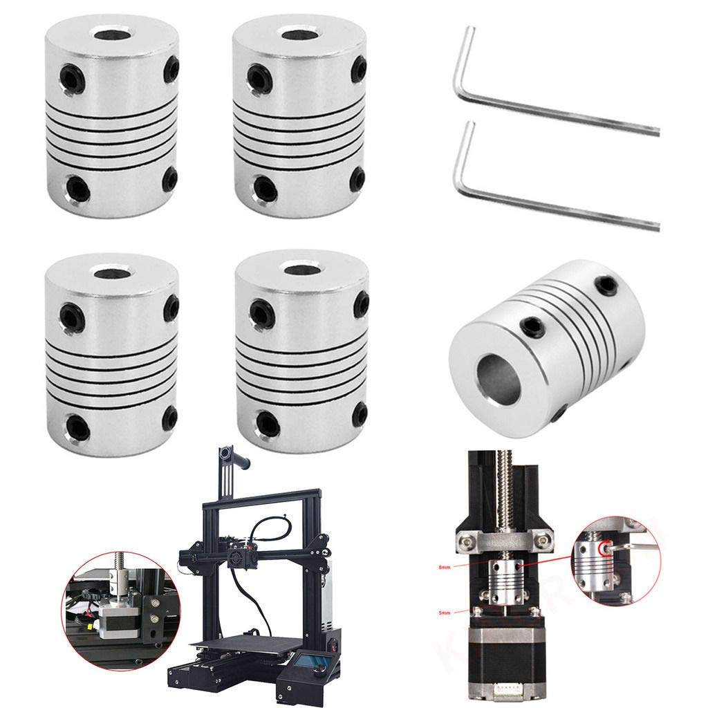 Snapklik.com : DAOKI 5 Pcs Flexible Couplings 5mm To 8mm Aluminum Alloy ...