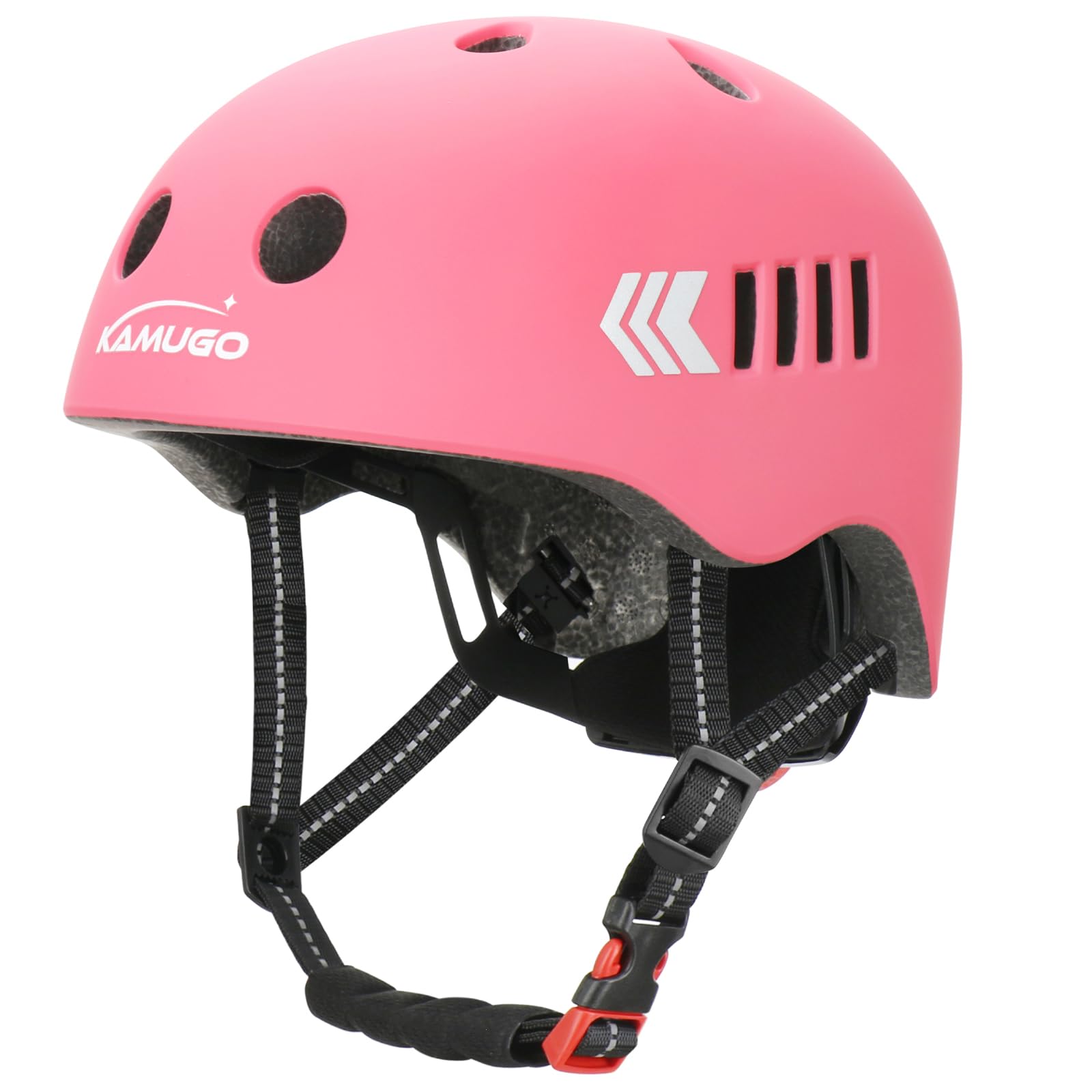 KAMUGO Toddler Helmet Kids Bike Helmet for Ages 2-8 Years Girls Boys,Child Adjustable Helmet Multi-Sport Bicycle Skateboard Skating Scooter Cycling Inline Skates （Darkpink）
