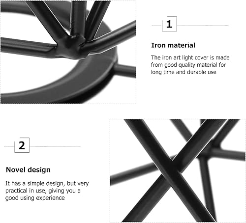 Miniatura 4 de Luces colgantes para restaurante, barra de cable de metal, accesorio de granja, decoración hueca, soportes de alambre, comedor de moda, guardia