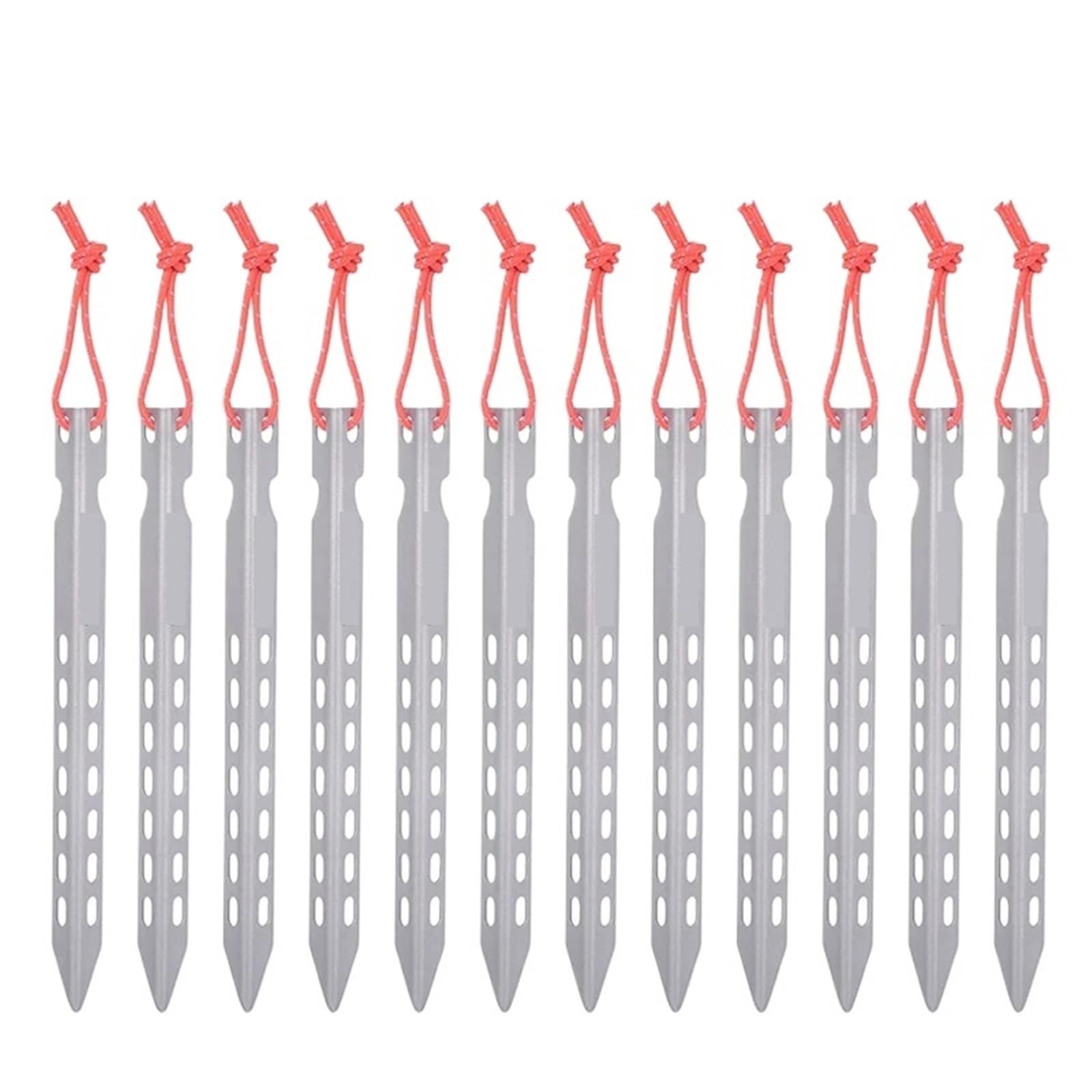 12 stücke Titan Zelt Heringe Ultraleicht Nagel Outdoor Camping V-Form Stakes Tragbare für Zelte
