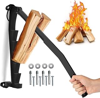 LEMMAN Wall Mounted Kindling Splitter,Firewood Kindling Splitter,Portable Manual Wood Kindling Splitter,Heavy Duty Log Splitter for Indoor Outdoor