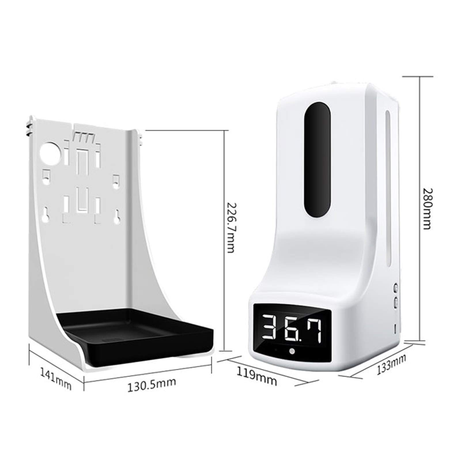 ZYC K9 Pro Infrarrojos Mano Medición de Temperatura Desinfección Desinfectante sin Contacto Dispensador de jabón líquido Termómetro automático Sensor
