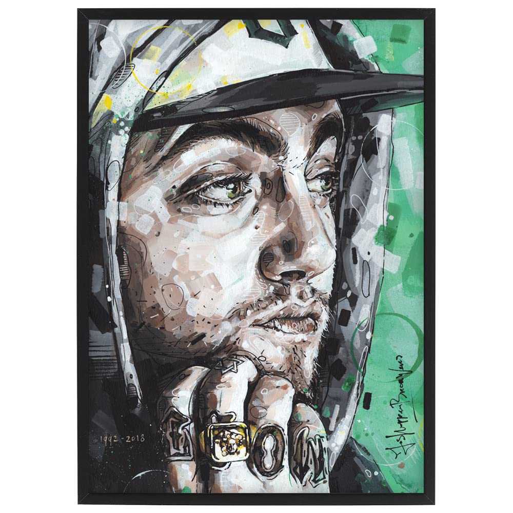 Hip Hop - Poster Rap 04 29,7 x 42 cm (A3) - incorniciato e firmato