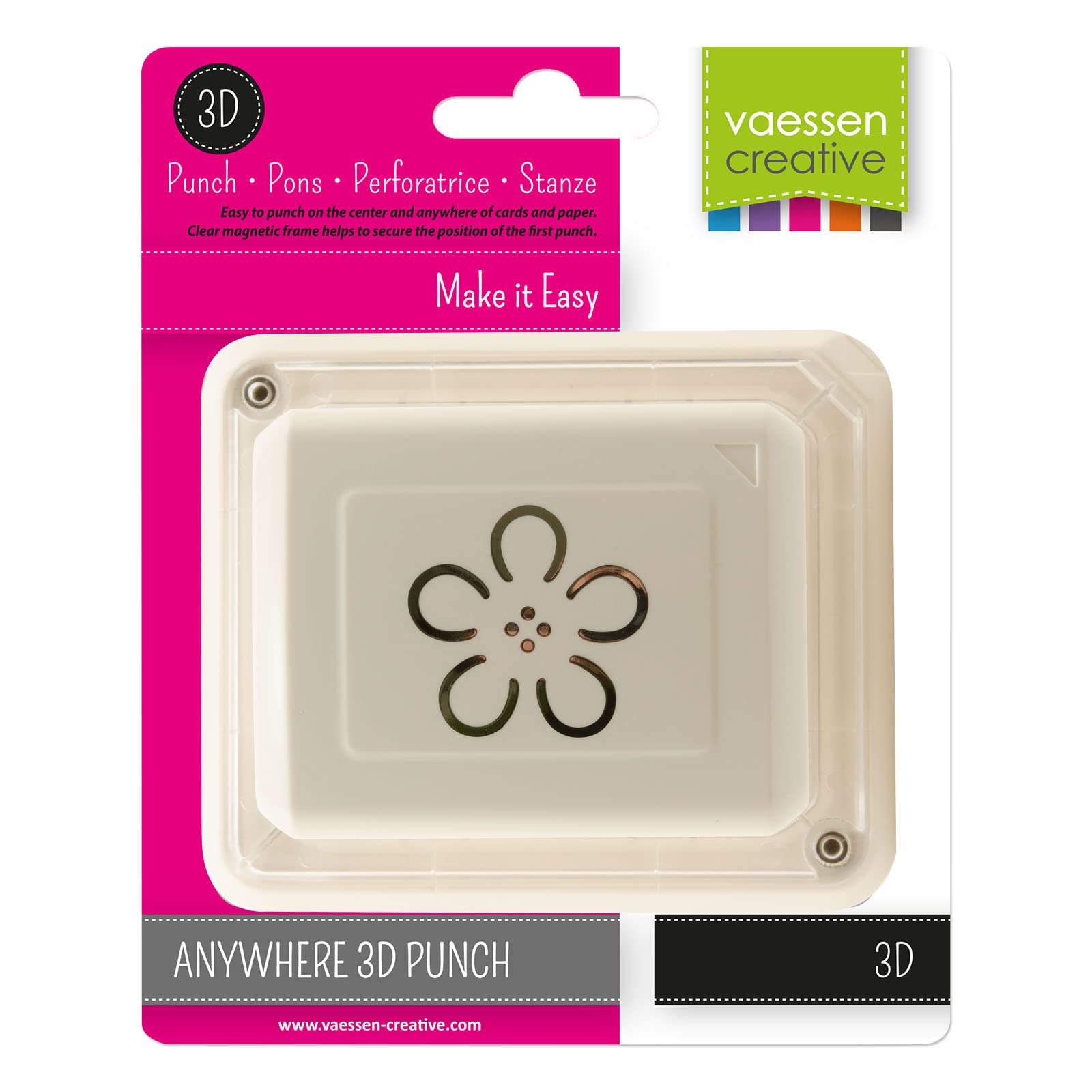 Vaessen Creative Magneetpons, 3D, vlinder, 17,0 x 12,0 x 6,0