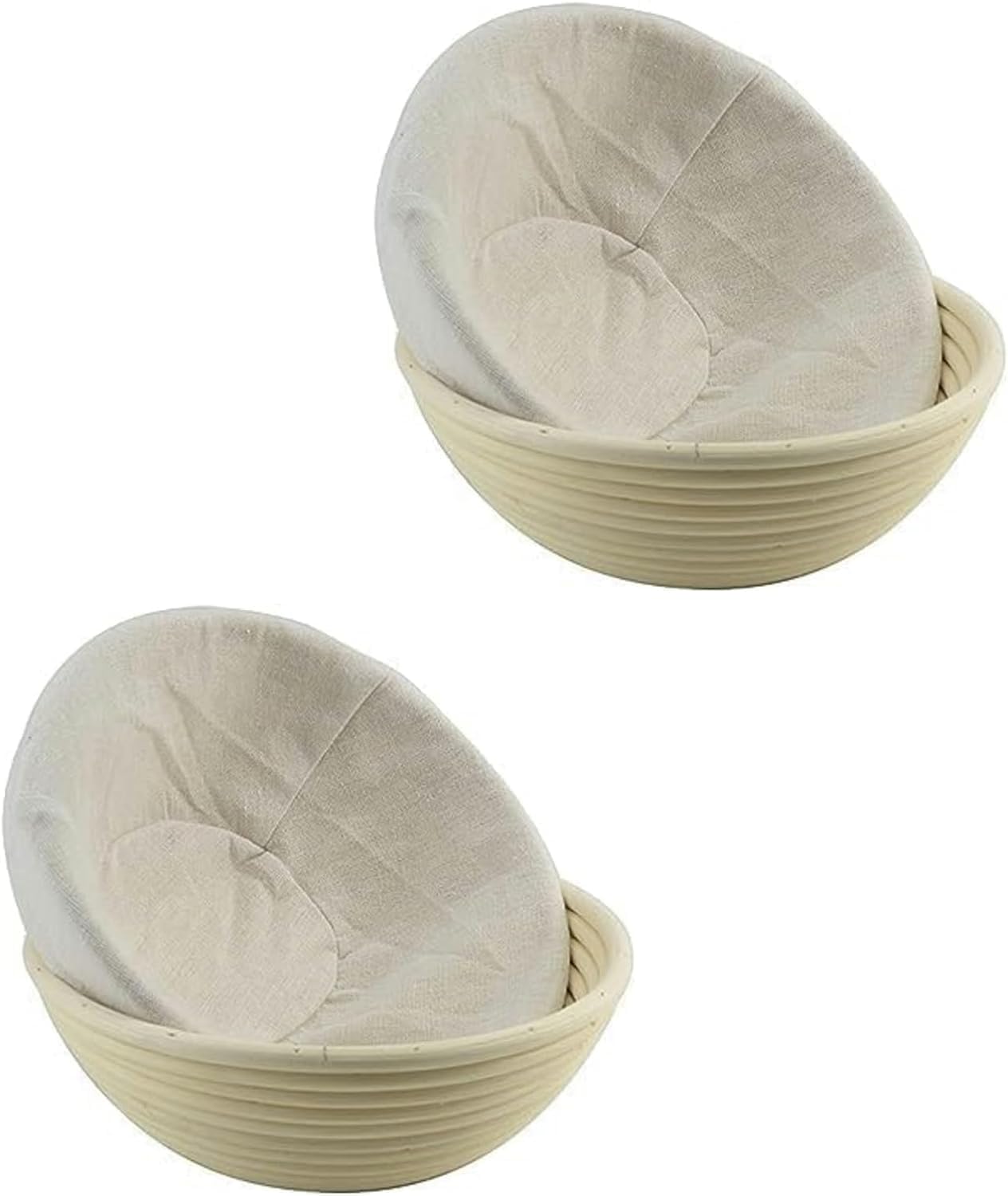 2Pcs 9 Inch Proofing Bread Basket Cloth,Round Cloth Baking Supplies Bread, Breathable Liner Cotton Flax Banneton Proofing Cloths, Sourdough Basket, Bakery Home, Tools