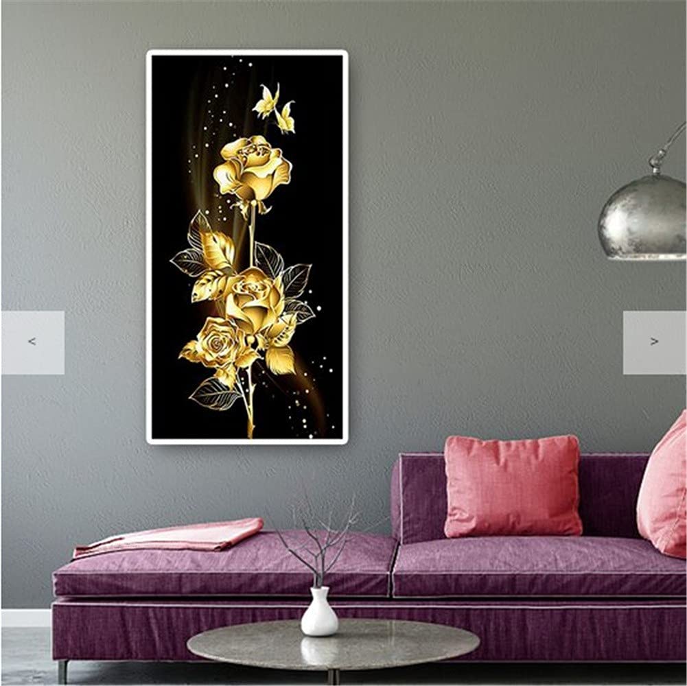 Peinture Diamant Rose d'or anti-stress grand format 5D