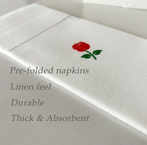 Miniatura 2 de JINYUDOME Servilletas de cena desechables, elegantes servilletas desechables para bodas, servilletas decorativas de tacto de lino con bolsillo