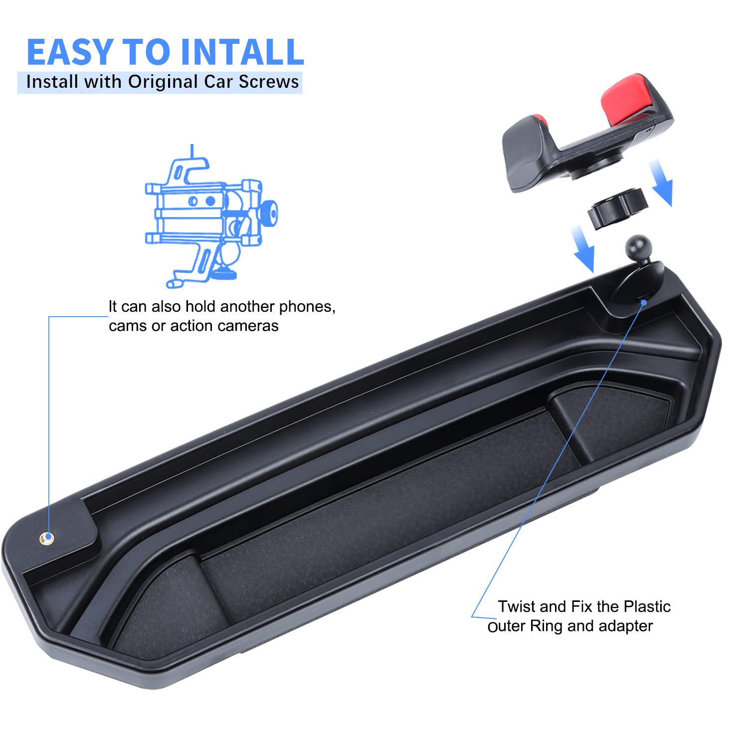 SQQP Suporte para celular JL Multi-Mount Dash serve para Jeep