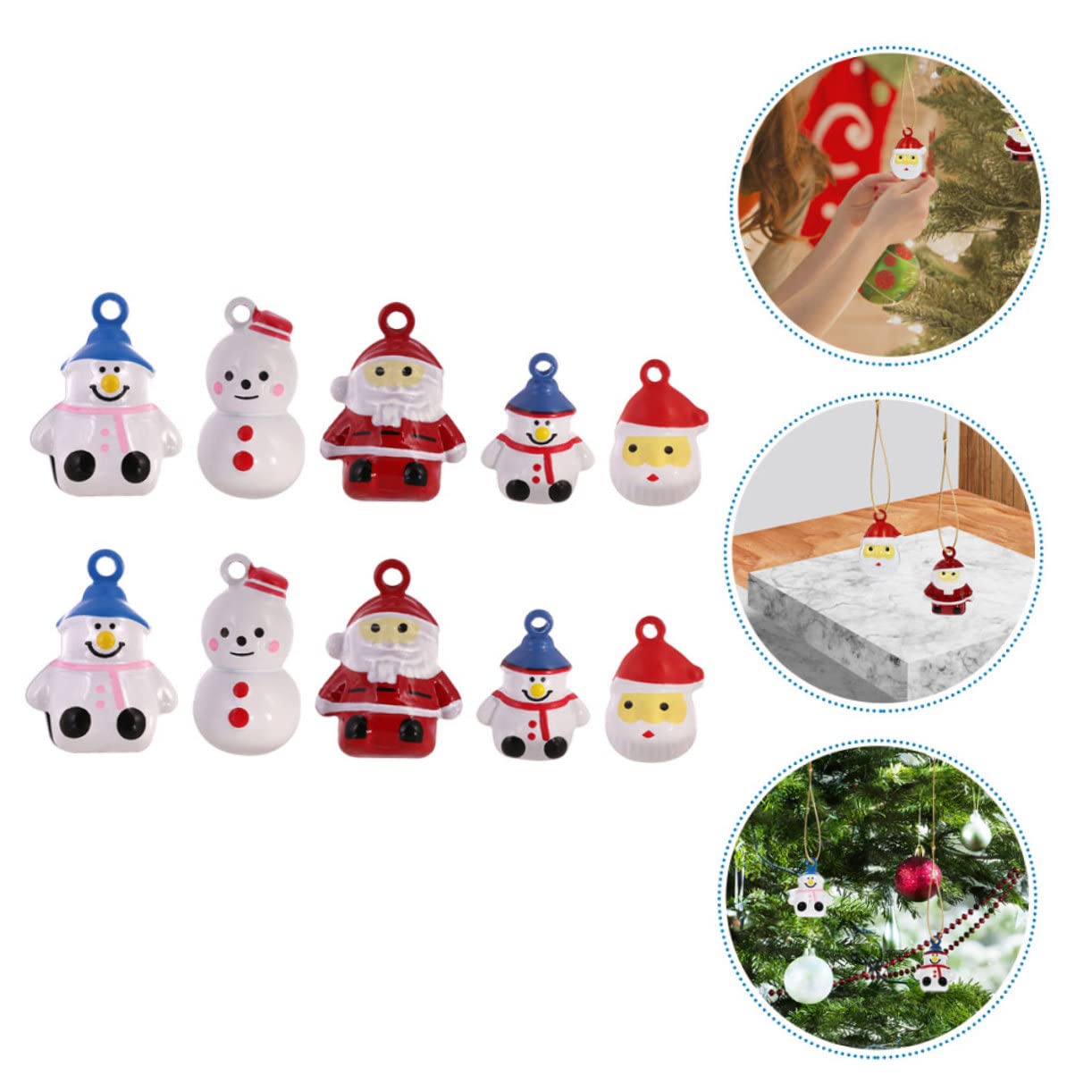 Zerodeko 40 Pz Campane Di Natale Palline Dell'albero Di Natale Ornamenti Di Campanellini Appesi Decorazioni Natalizie Decorazione Della Campana Di Babbo Natale Ciondolo Campana Vacanza Rame