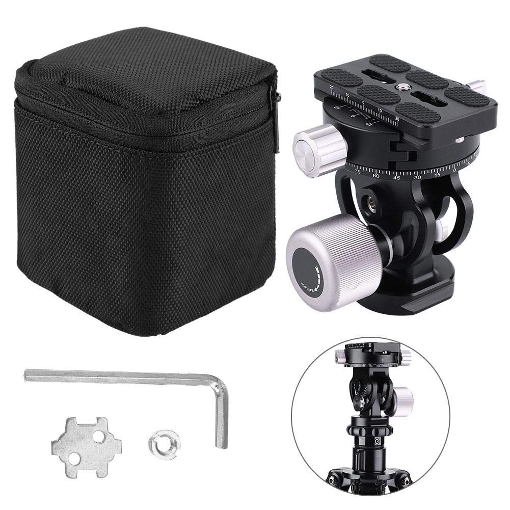 EBTOOLS Tête de TréPied Panoramique VH-10, Alliage D’Aluminium avec Une éChelle de 70 mm Clé Hexagonale Interne