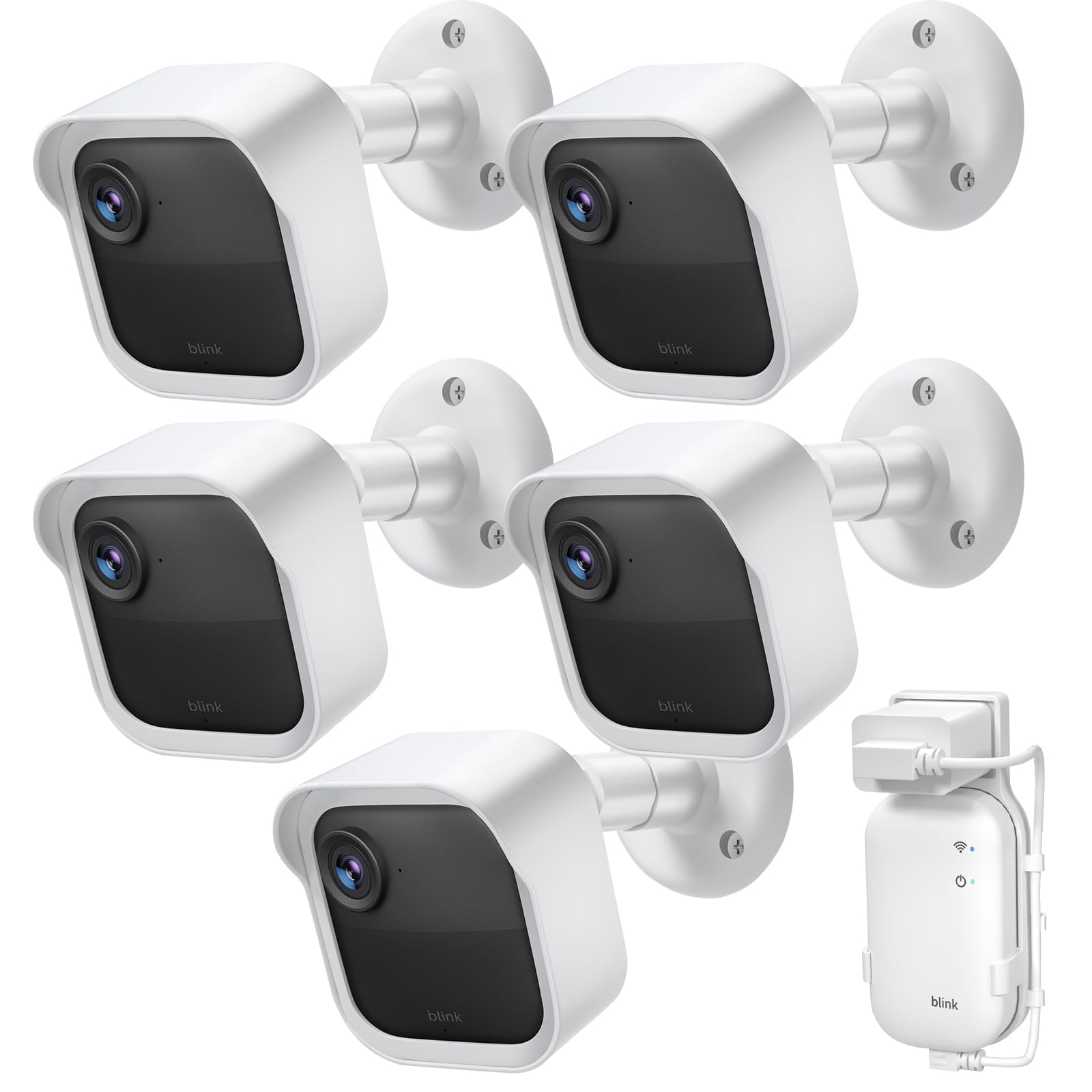 Blink Outdoor Camera Wall Mount Compatible with 2K+ & 4th Gen,3 Pack Weatherproof Protective Housing,360 Degree Adjustable with Blink Sync Module Core