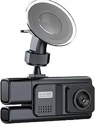 Câmeras Frontais e Traseiras Duas para Painel com Cartão de 64G Câmera Carro 1080P DVR Ré Visão Noturna WDR Gravação em Loop Controle via Aplicativo W