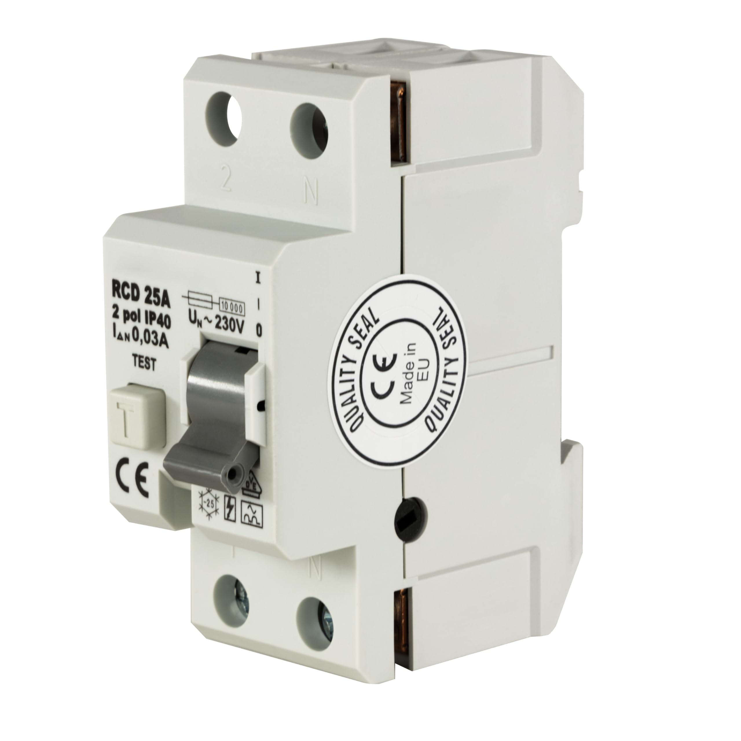 Interrupteur de protection 2 pôles 25A pour maison connectée