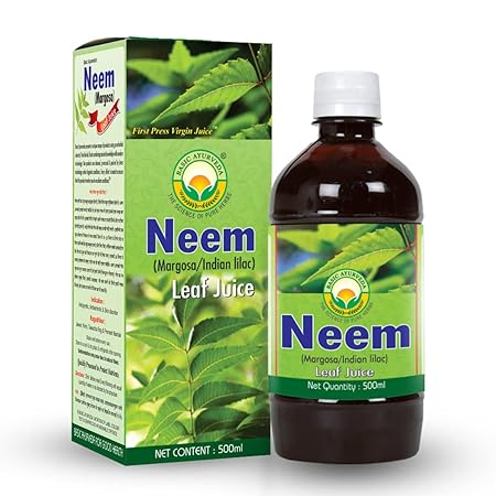 Basic Ayrveda Neem Leaf Juice | Natural from Fresh Neem Leaves | Healthy Hair & Skin 500ml