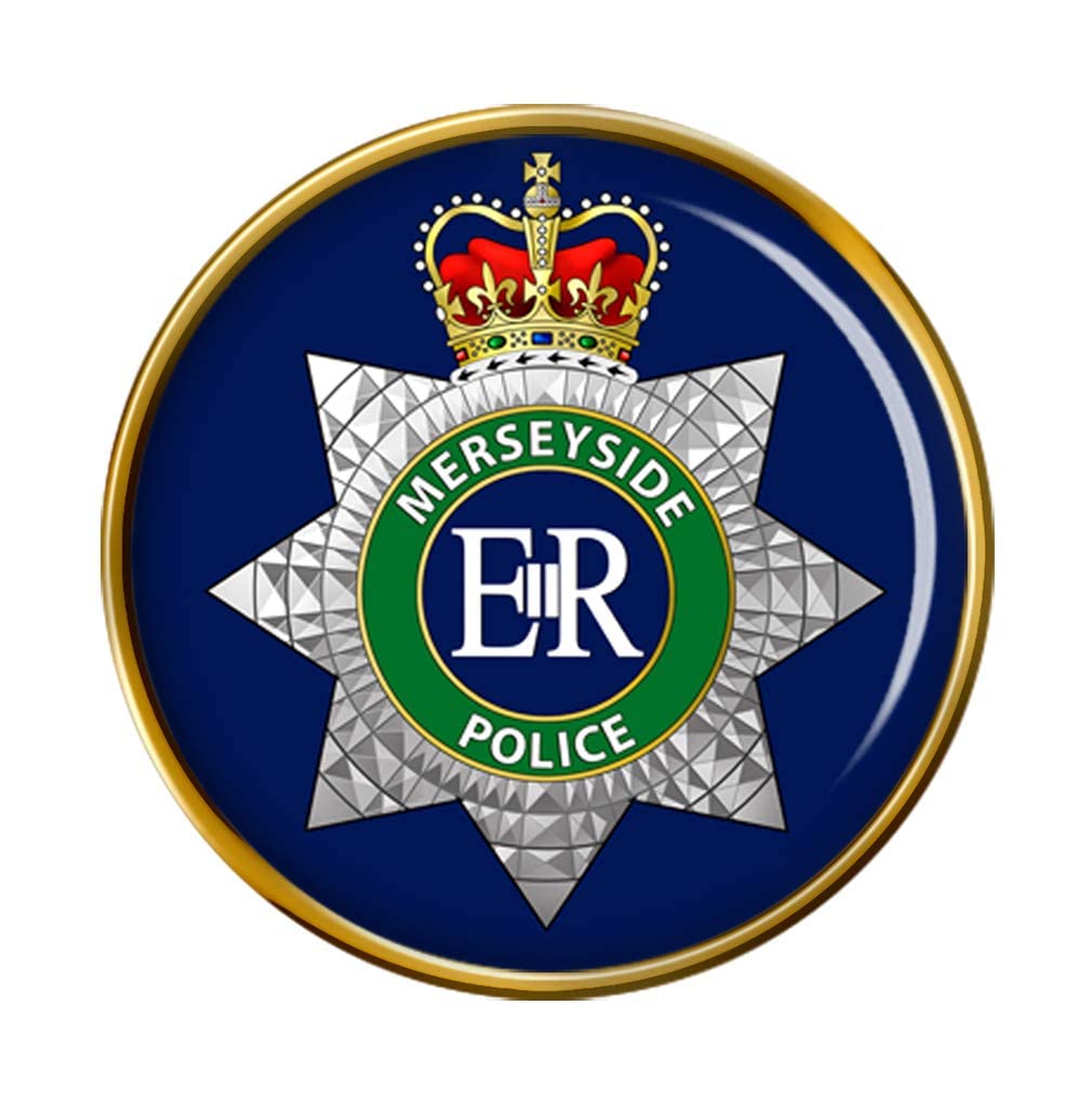 Giftshop Uk Men's Gold Merseyside Police Pin Badge