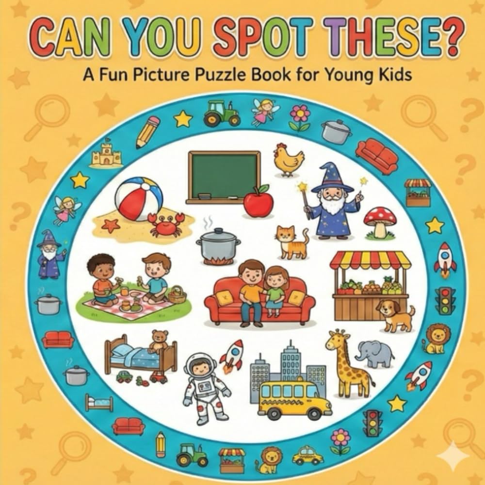 Can You Spot These?: A Fun Picture Puzzle Book for Young Kids