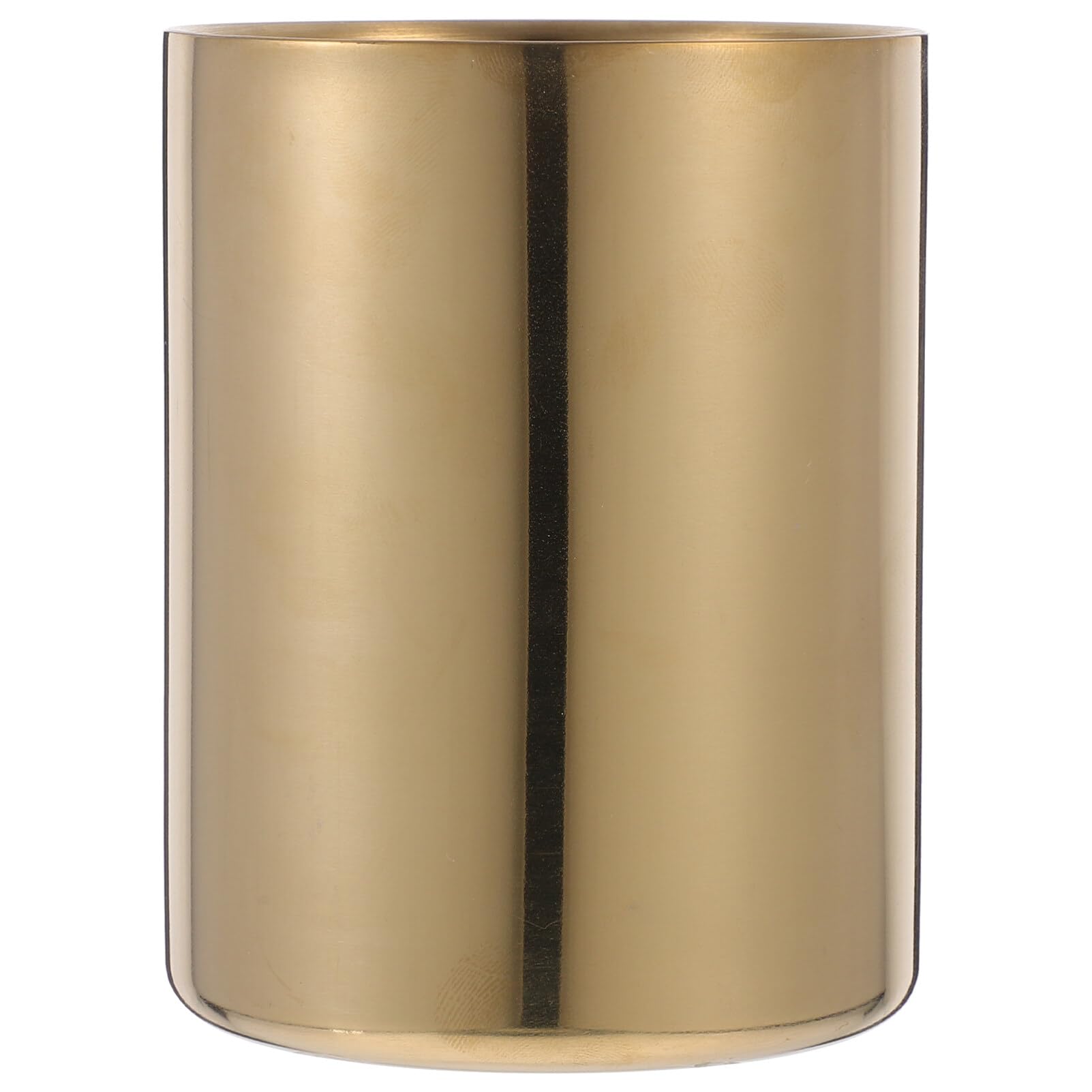 NUOBESTY Porte-Crayon Doré Pour Stylo De Bureau Seau À Crayons Pot À Crayons En Métal Porte-Stylo Vases Pot De Fleurs Porte-Pinceaux De Maquillage Organisateur De Papeterie Pour