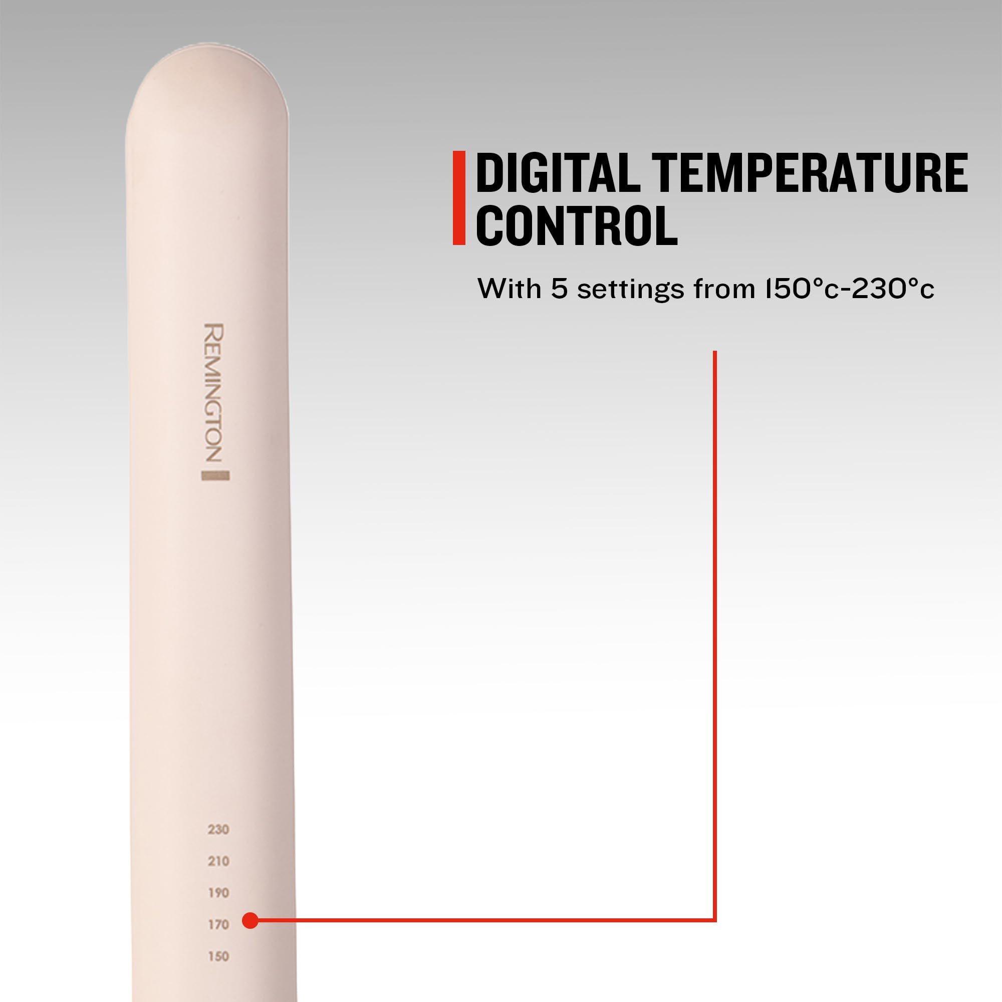 Remington Piastra per capelli Shea Soft - Piastre rivestite flottanti da 110 mm, rilascia micro-condizionatori per favorire la lucentezza naturale dei capelli, Controllo digitale con 5 impostazioni da
