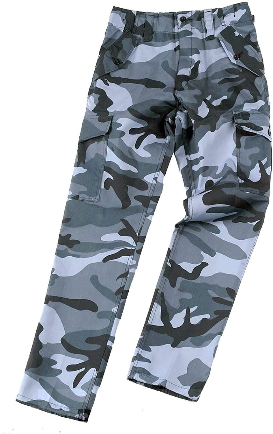 Blue Castle/Boston Men's Midnight Blue Camo Army Cargo Camo Combat Work Trousers - 38 Waist 32 Leg