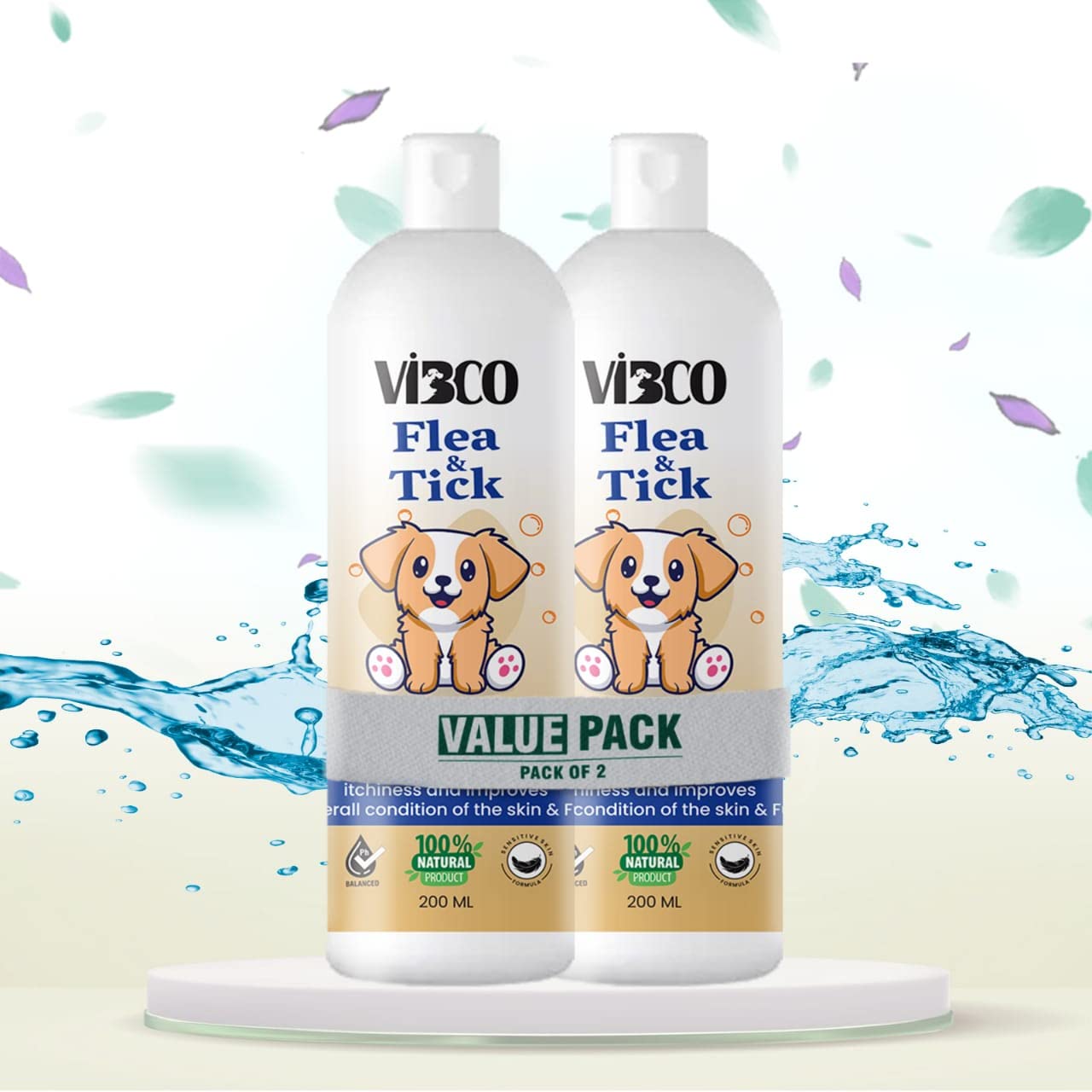 Vibco Dog Need(Pack of 2) Flea and Tick Shampoo(200ml)| Dog Shampoo | Hydrates & Conditions| pH Balanced | Shiny, Soft & Healthy Coat of Hair (B0BTDL2BH6) Amazon Price History, Amazon Price Tracker