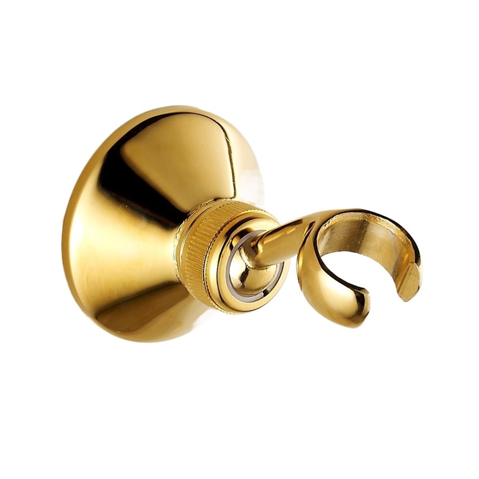 Soporte Alcachofa Ducha Soporte de Cabezal de Ducha de Mano for baño de latón, Accesorio de Hardware for baño, Gancho de Ducha montado en la Pared(Golden Polished)