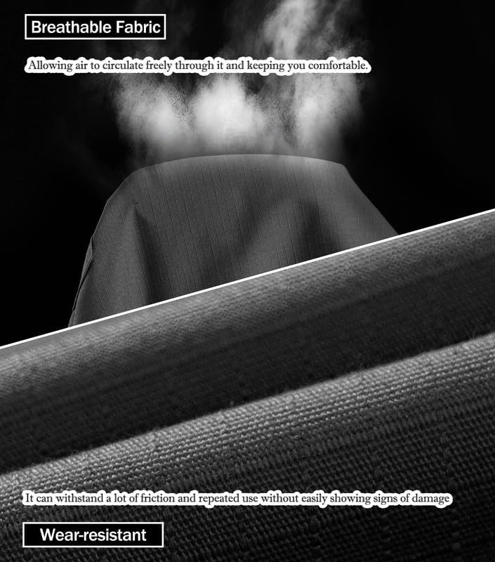 GGleaf Mens Work Pants Ripstop Waterproof Elastic Waist Outdoor Cargo Tactical Hiking Quick-Dry Pants with 7 Pockets - Image 5