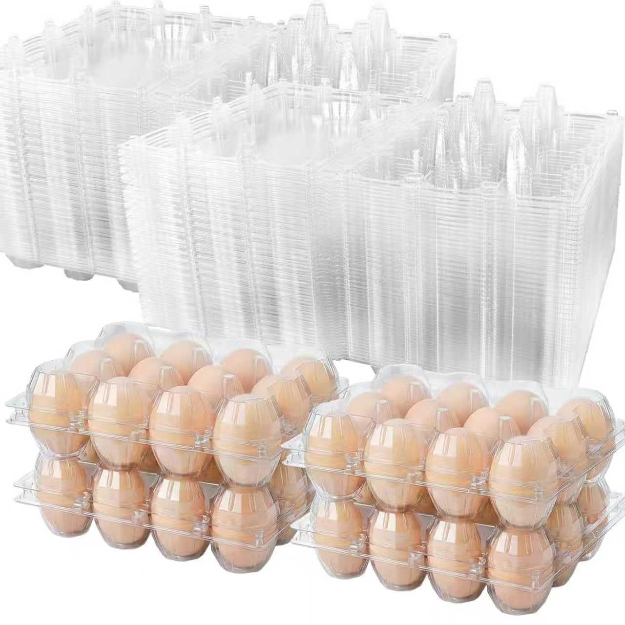 Photo 1 of 100 Pack 12 Count Plastic Egg Cartons – Bulk Cheap Clear Reusable | Egg Cartons Bulk, Egg Holder for Fridge, Egg Organizer for Refrigerator, Egg Storage for Refrigerator.