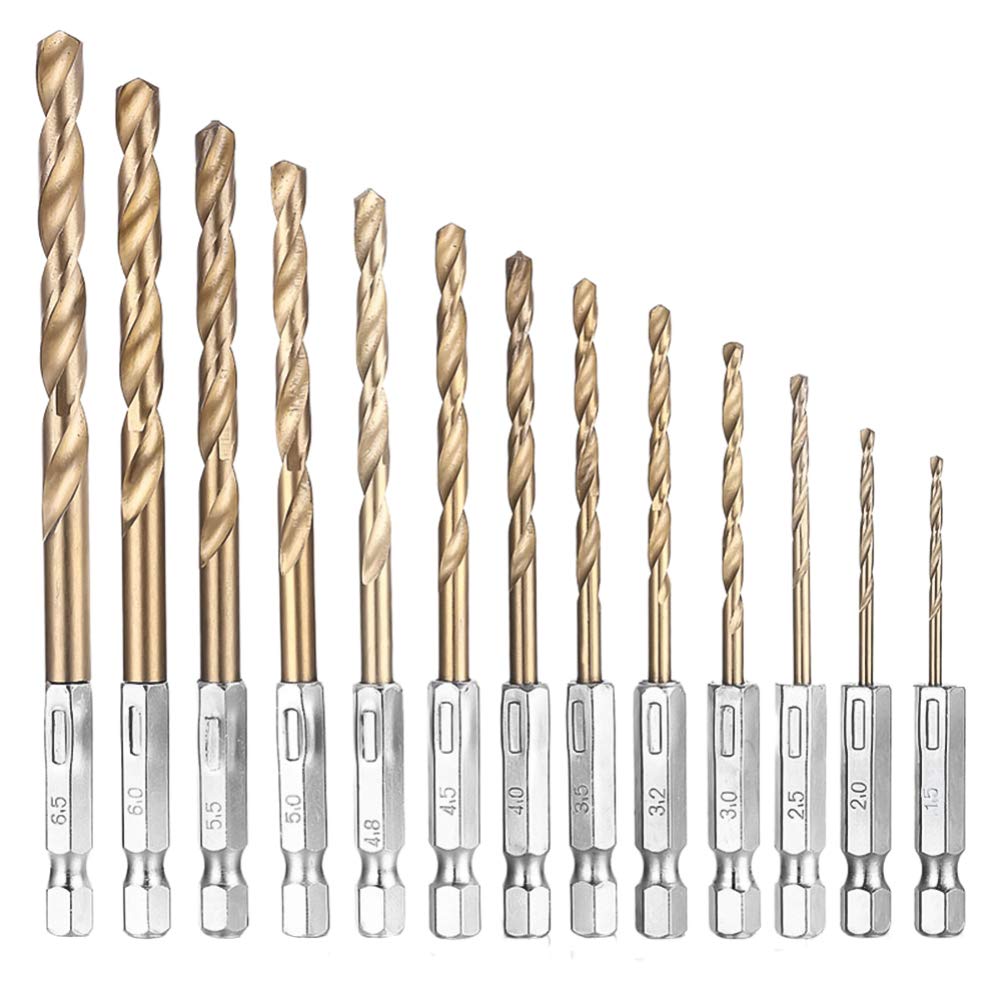VILLCASE 2 Sets hex drill bit drill bits for metal cordless taladros inalambricos end mill bits hex drill bits hss drill bit high steel drill bits screwdriver hard