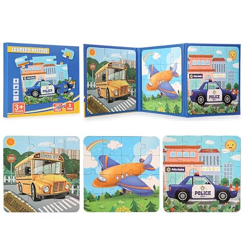 Kinderpuzzle,Magnet Puzzle,Auto Puzzle für Kinder,Reisespiele Kinder Pädagogisches Puzzles,Pädagogisches Spielzeug,Lernspielzeug für Kinder 3 4 5 Jahren,Geschenk und Spiele für Kinder Cover