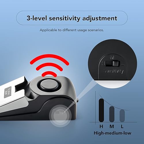 Miniatura 4 de Alarma de tope de puerta tope de puerta con alarma de seguridad de 120 DB topes de puerta expertos para el hogar herramientas de seguridad ideales