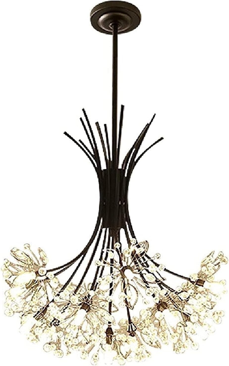 Plafonnier LED cristal fleur 13 lampes chambre