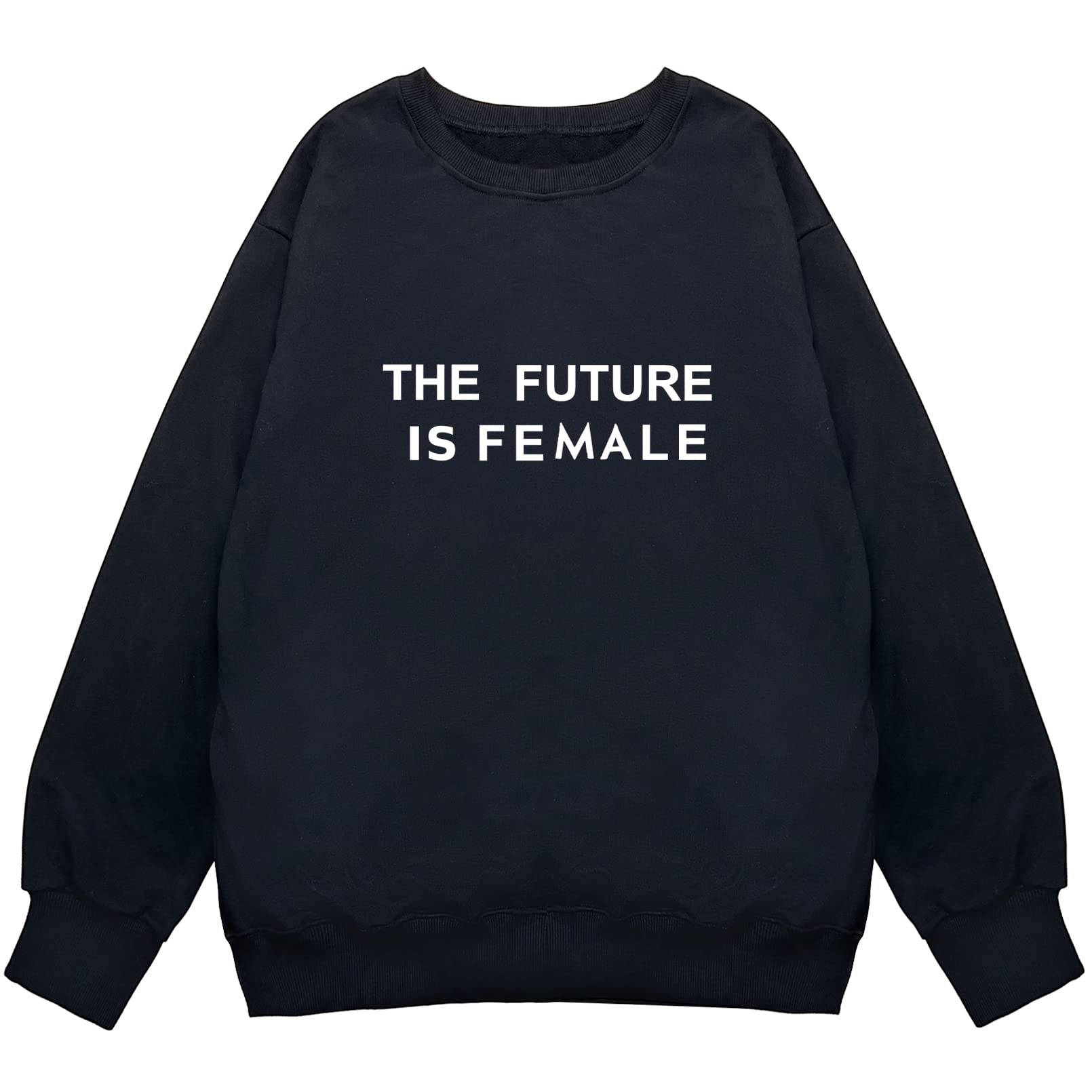 BLACKMYTH Women Round Neck Sweaters Graphic Cute Pullover Long Sleeve Funny Sweatshirts