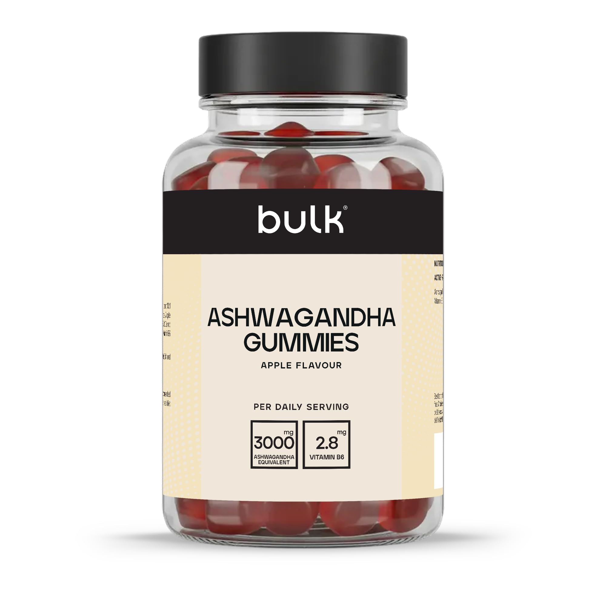 Bulk Ashwagandha Gummies 3000 mg, Apple, 60 Gummies