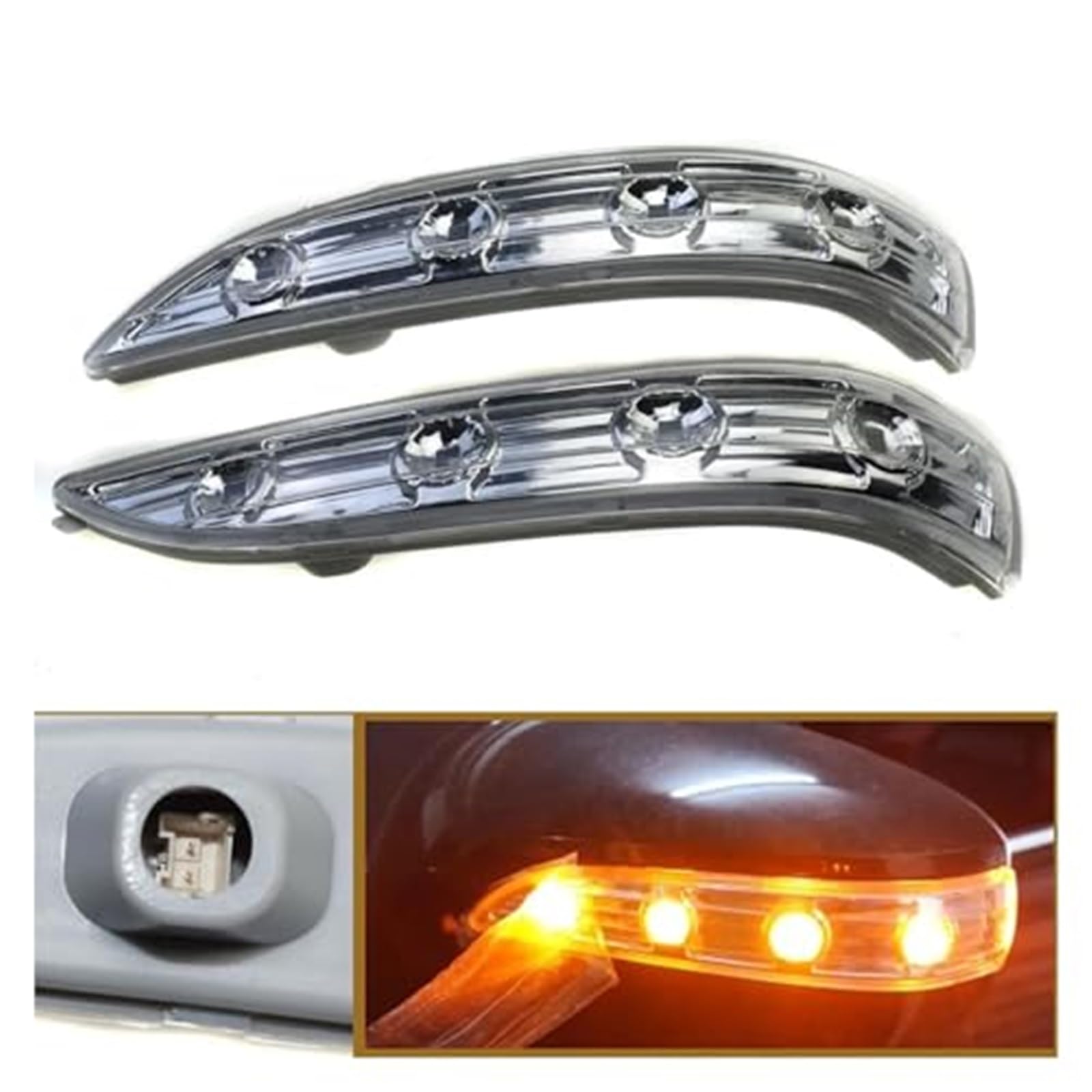 Dla Hyundai, dla Tucson, dla IX35 09-15 światło lustrzane LED lampka kierunkowskazu kierunkowskaz 876142S200 87614-2S200 Światło kierunkowskazu samochodowego(BLACK Pair)