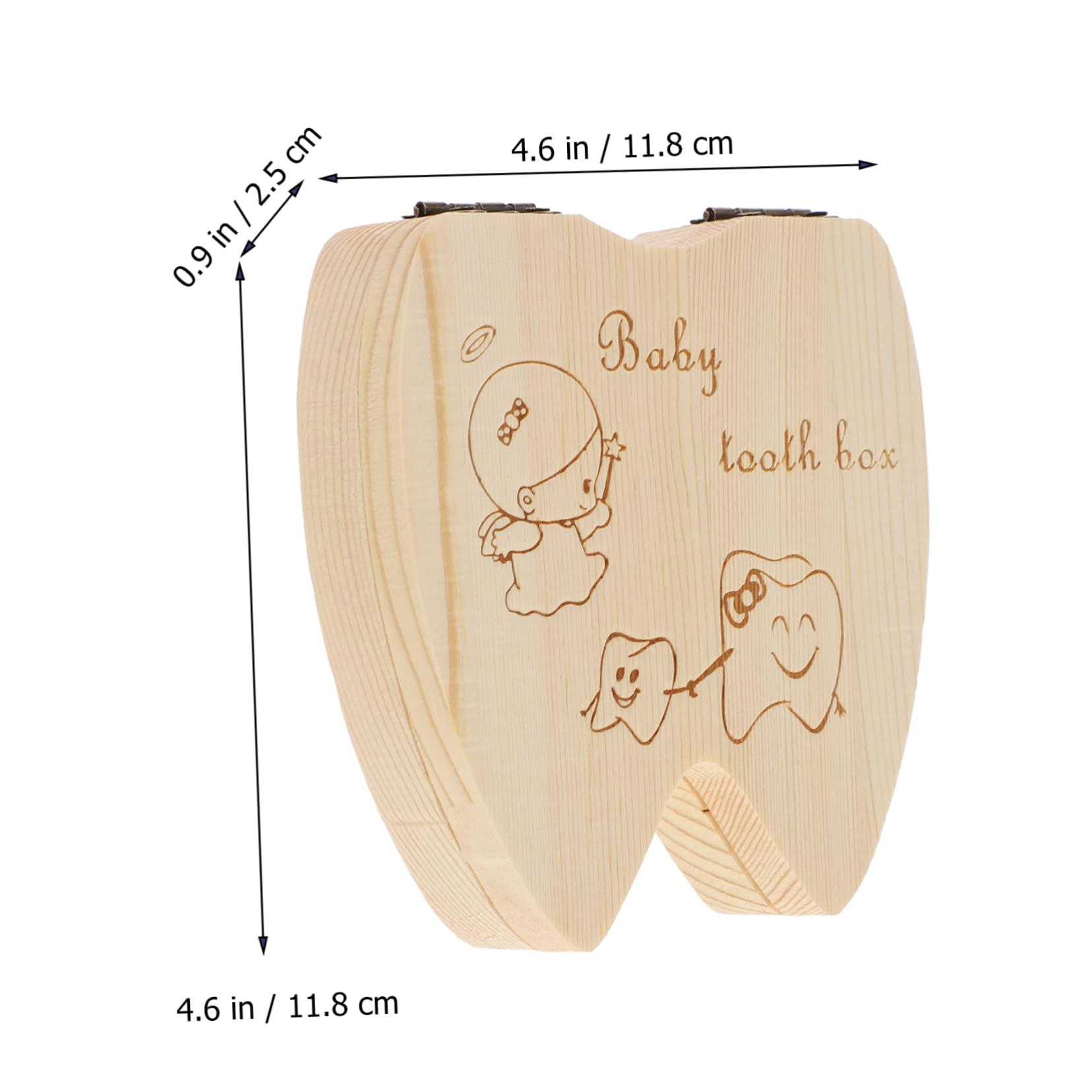 FOYTOKI Tooth Keepsake Box Organize and Protect Lost Teeth for Shower Features Labelled Slots for Each Tooth Multi Purpose for Umbilical and Fetal Hair Storage