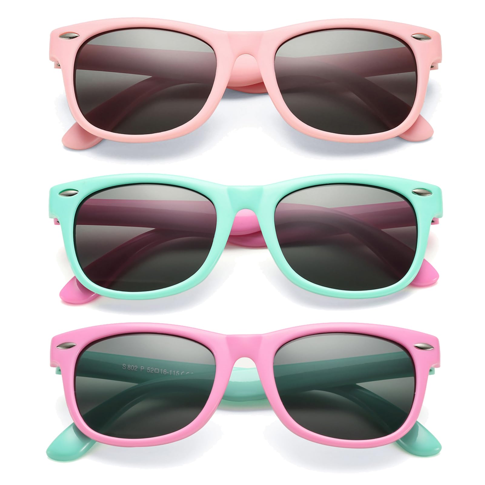 COASION Kids Polarized Sunglasses Age 3-9 Flexible Shades UV Protection